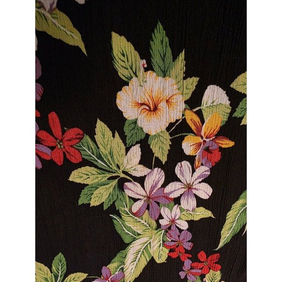 Hibiscus Collection Hawaii Dress One Size Lightweight 100% Rayon Tropical Floral - Picture 6 of 12